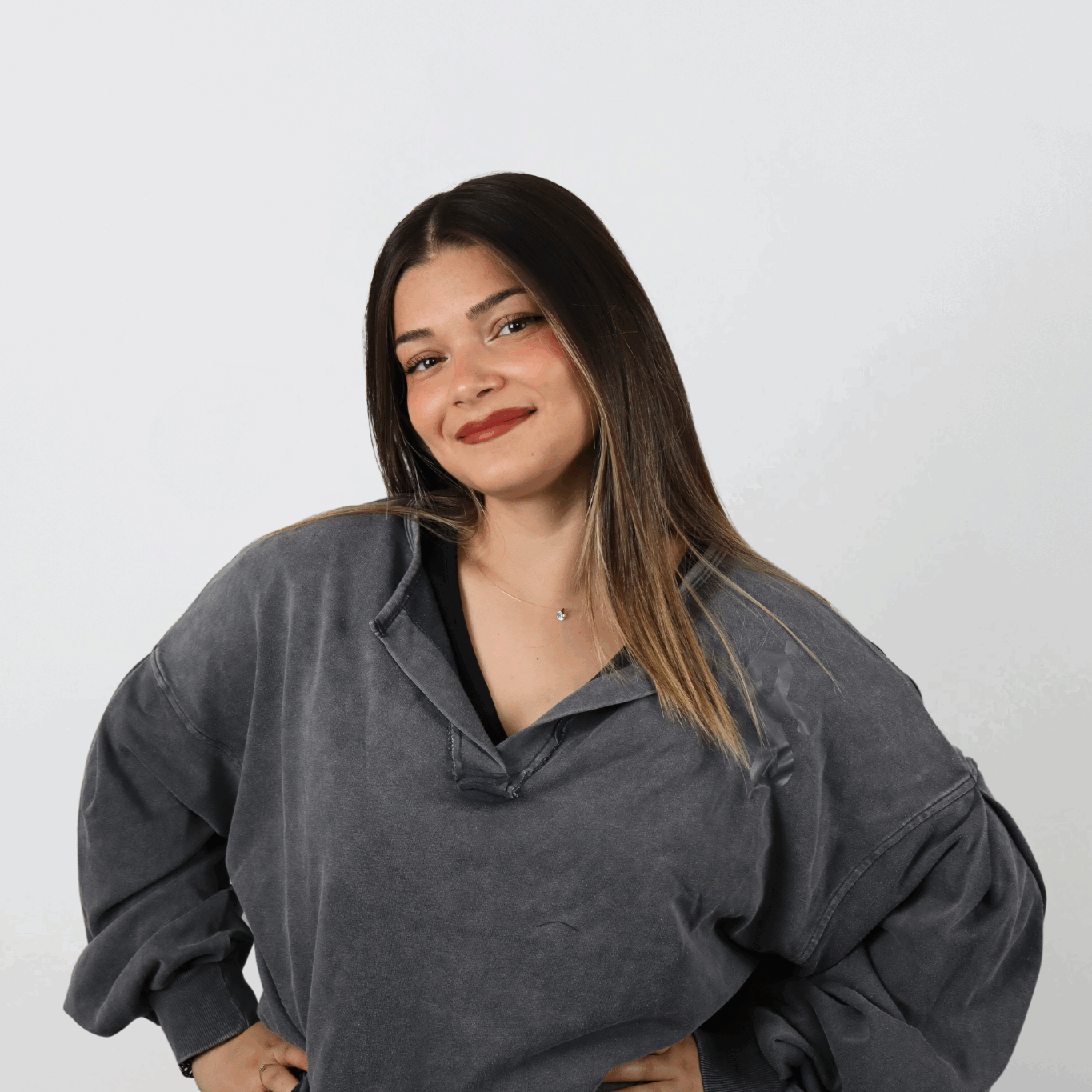 SIS CosyStorm – Pull Gris à Manches Amples
