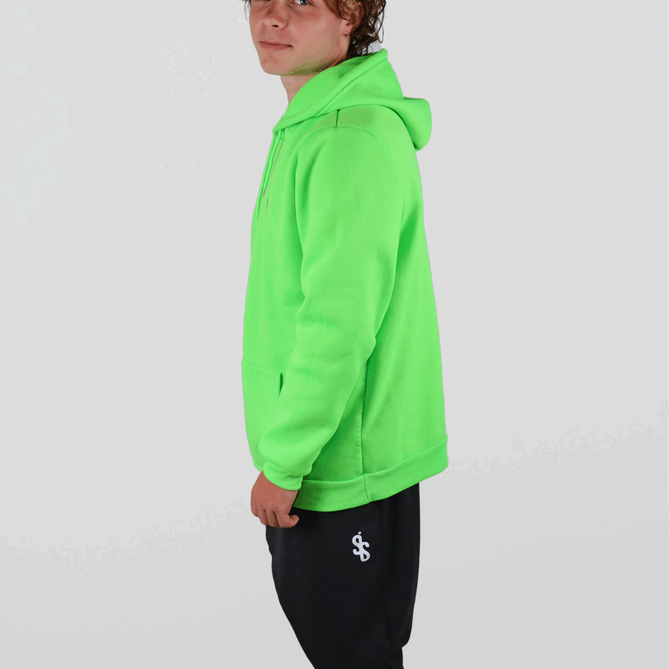 SIS NeonRush – Sweat à Capuche Vert Fluo
