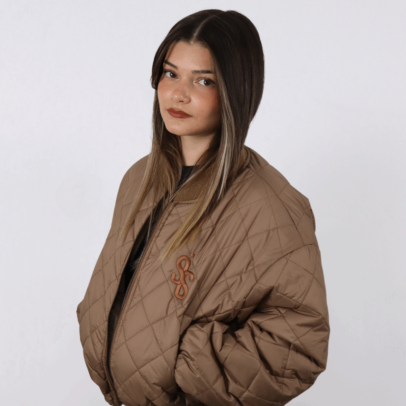 SIS AmberTouch – Bombers Matelassé Marron