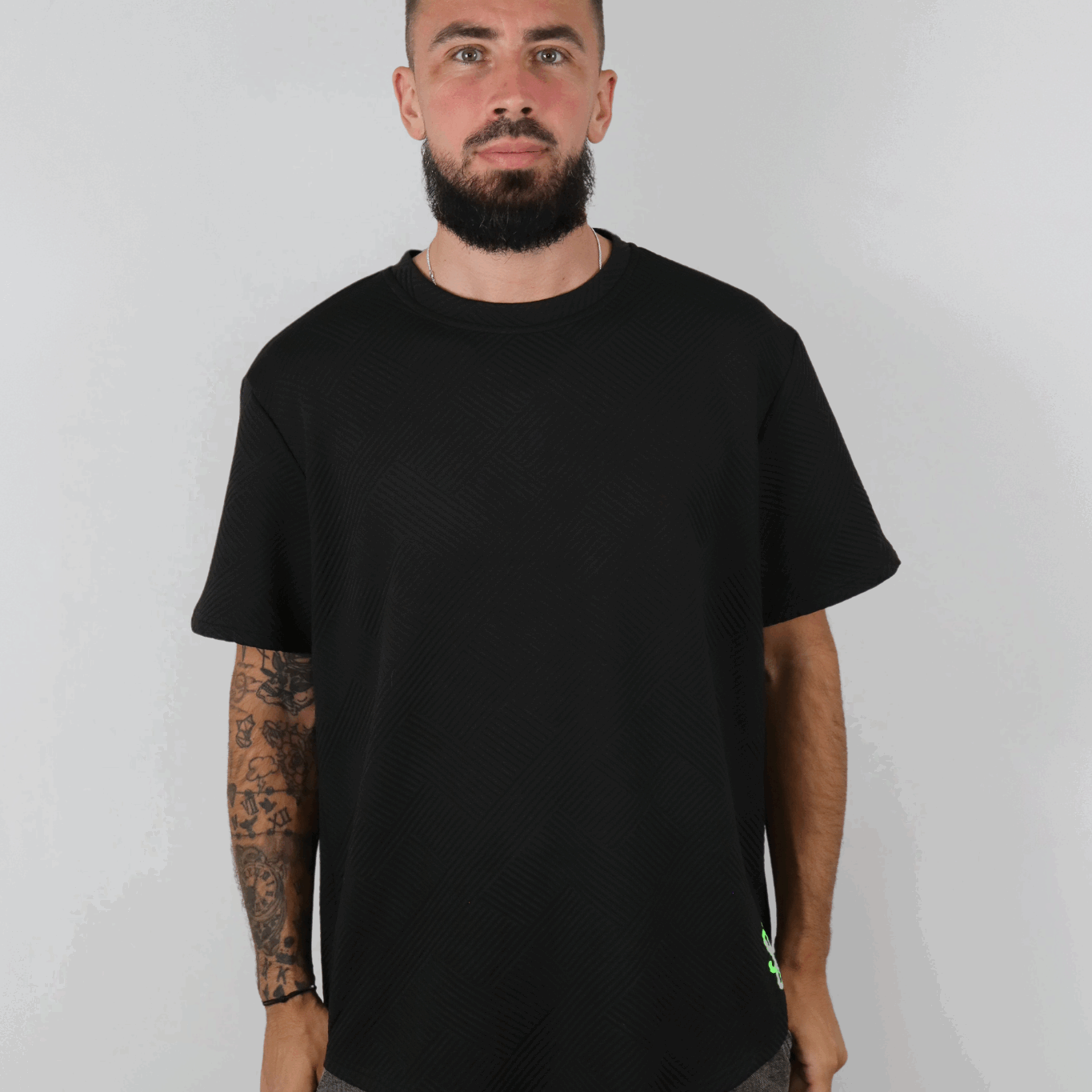 SIS NoirTress – T-shirt Tressé Noir