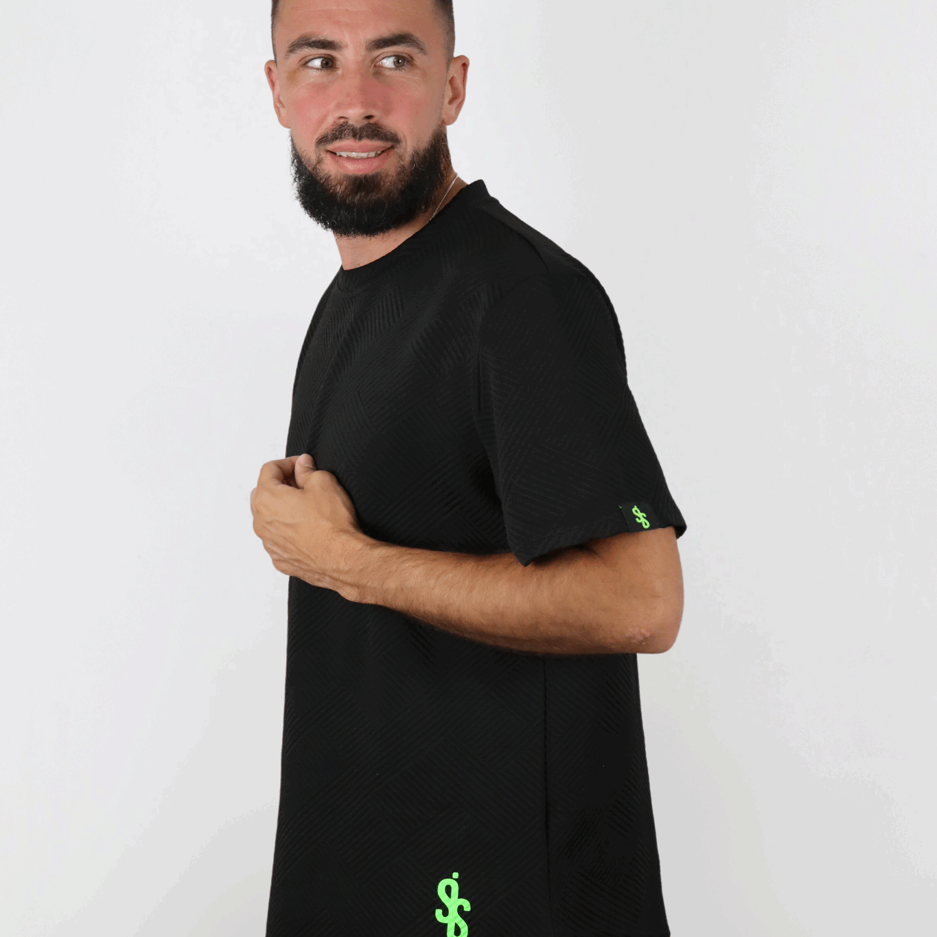 SIS NoirTress – T-shirt Tressé Noir