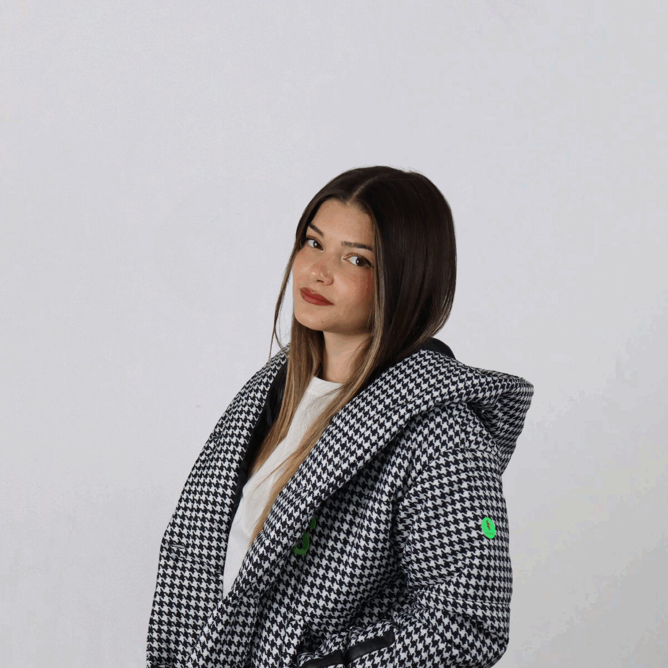 SIS NoirBoréale – Doudoune à Motif Noir & Blanc