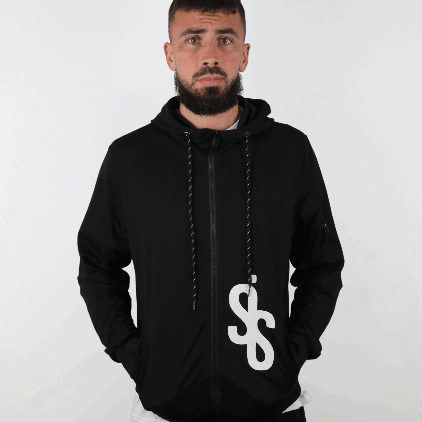 SIS ShadowFlex – Gilet Noir à Capuche pour Homme