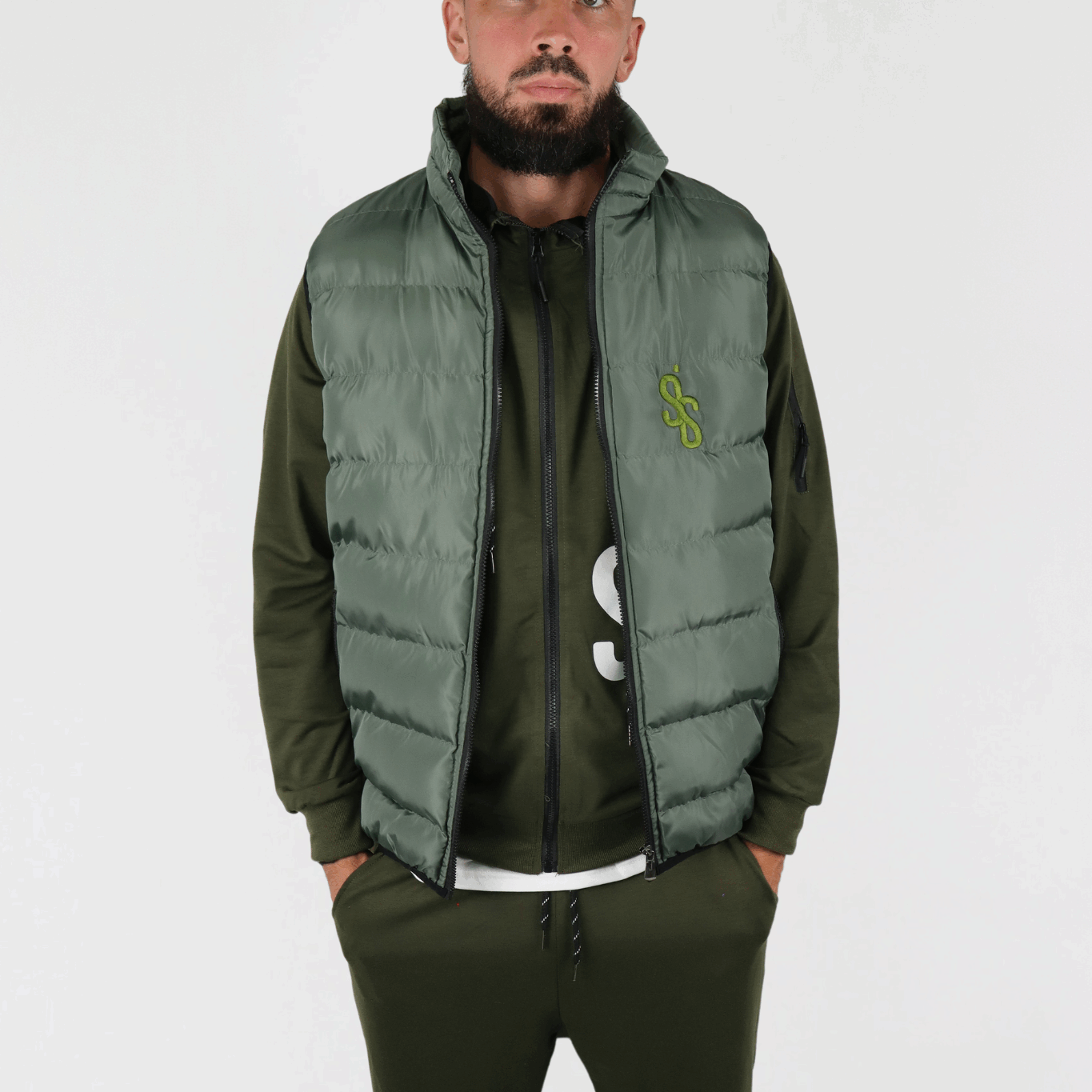SIS GreenCore – Doudoune sans manche verte