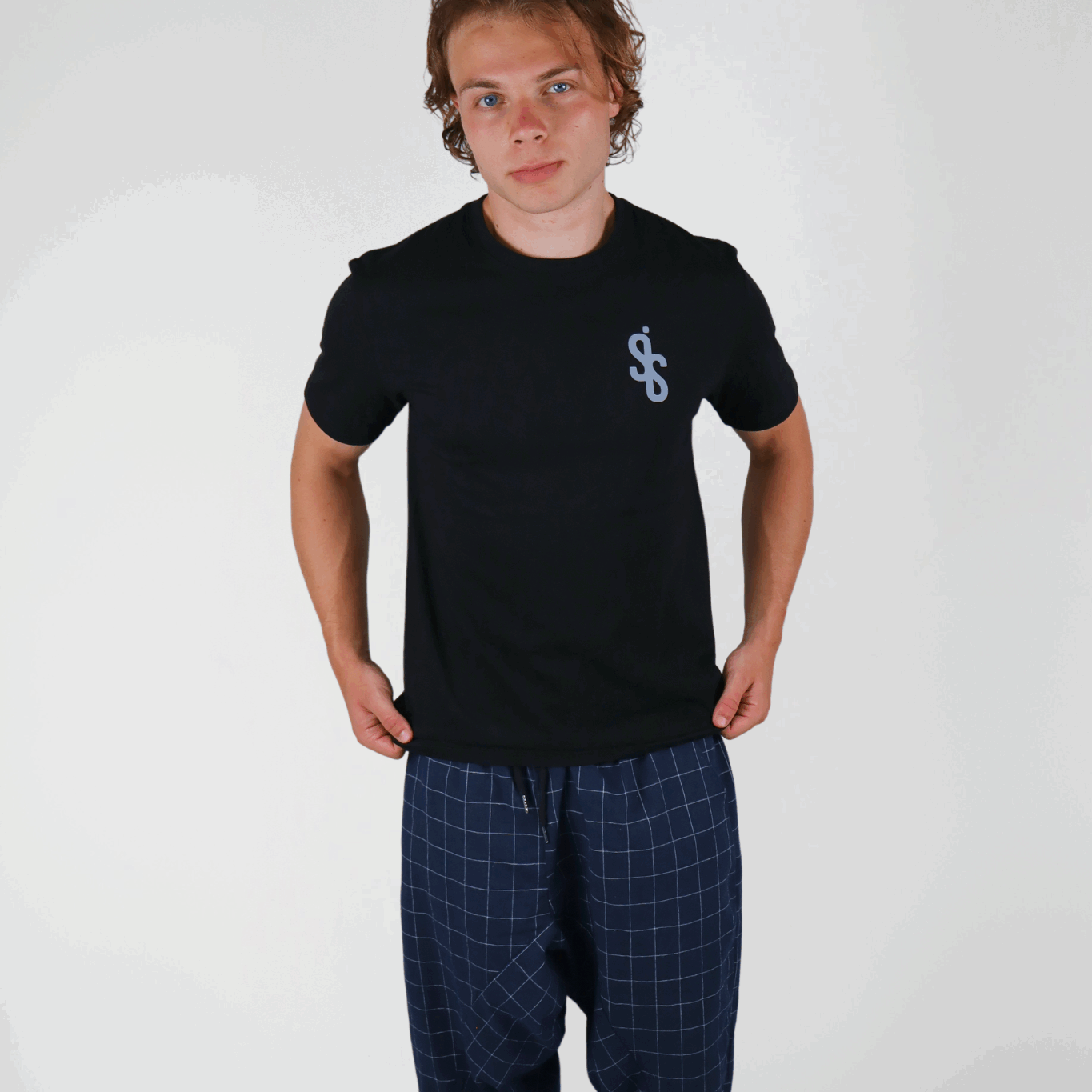 SIS BlueGrid – Pantalon Bleu à Carreaux