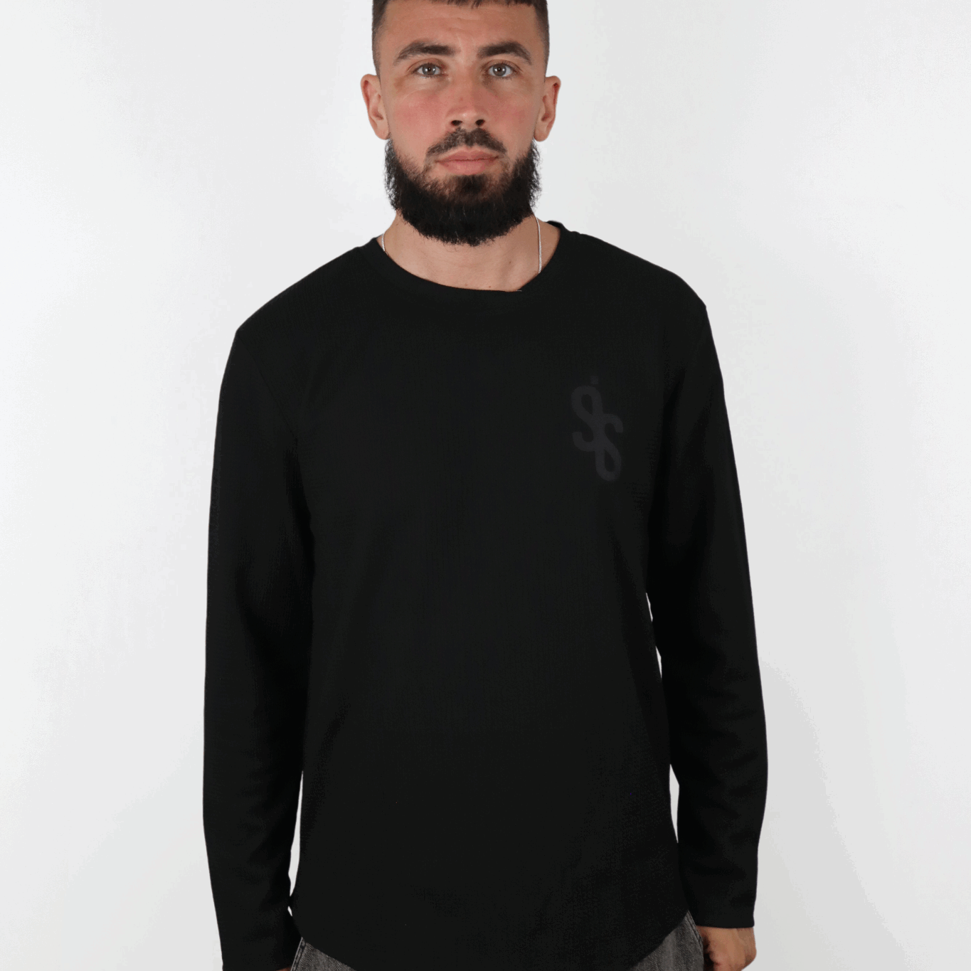 SIS NoirEssentiel – Pull Col Rond Noir