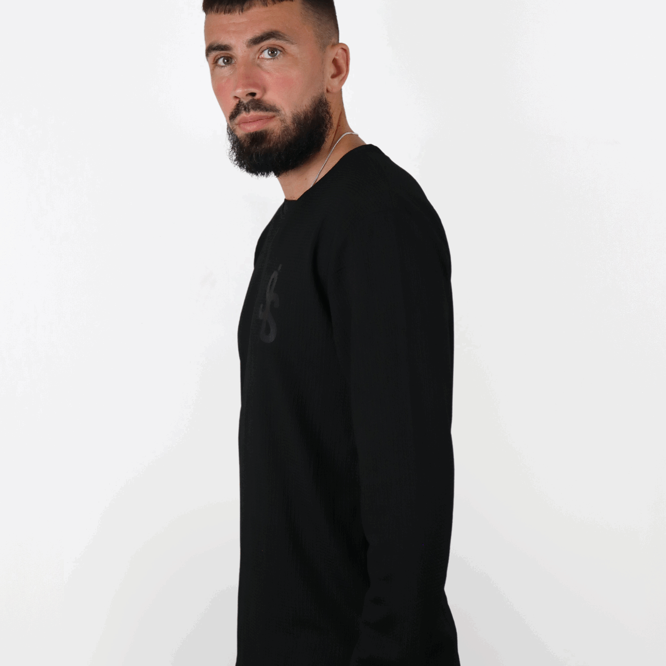 SIS NoirEssentiel – Pull Col Rond Noir